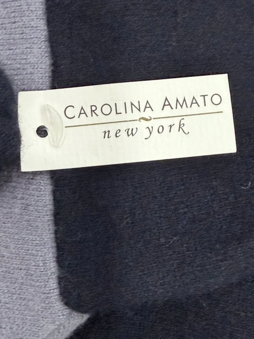 Carolina Amato NWT Cashmere Wool Gloves Black Gray Knit Winter One Size
